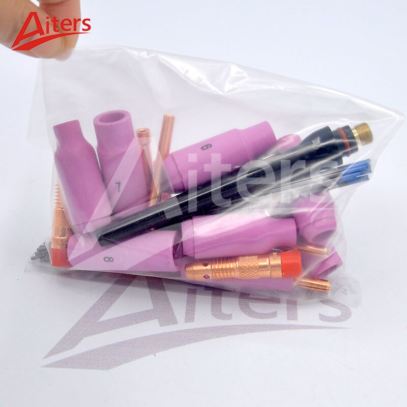 36Pcs TIG Welding Torch Accessories with Alumina Ceramic Nozzle Tungsten Electrodes for TIG Welding  WP17/18/26 kit Consumables - KiwisLove