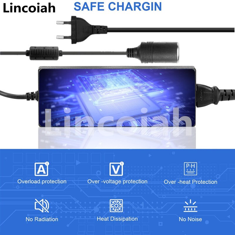 12V Car Cigarette Lighter AC / DC Adaptor Adapter Inverter Power Supply 12 Volt For Car Refrigerator Air Pump Inflator - KiwisLove