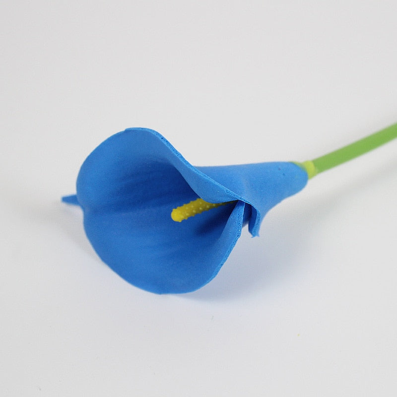 10Pcs PU Artificial Flowers Calla Lily Real Touch Bridal Bouquet High Quality Fake Flower Wedding Home Table Decoration Autumn - KiwisLove