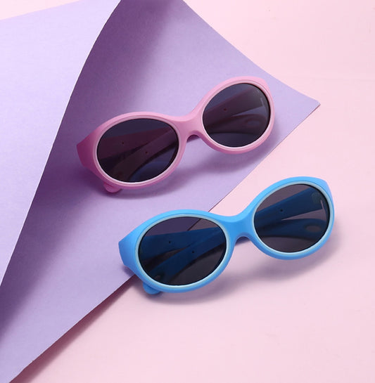 Kids Sunglasses Fashion Vintage Boys Girls Baby Infant TPE Sun Glasses UV400 Eyewear Child Shades Polarized Eyeglasses 82007 - KiwisLove