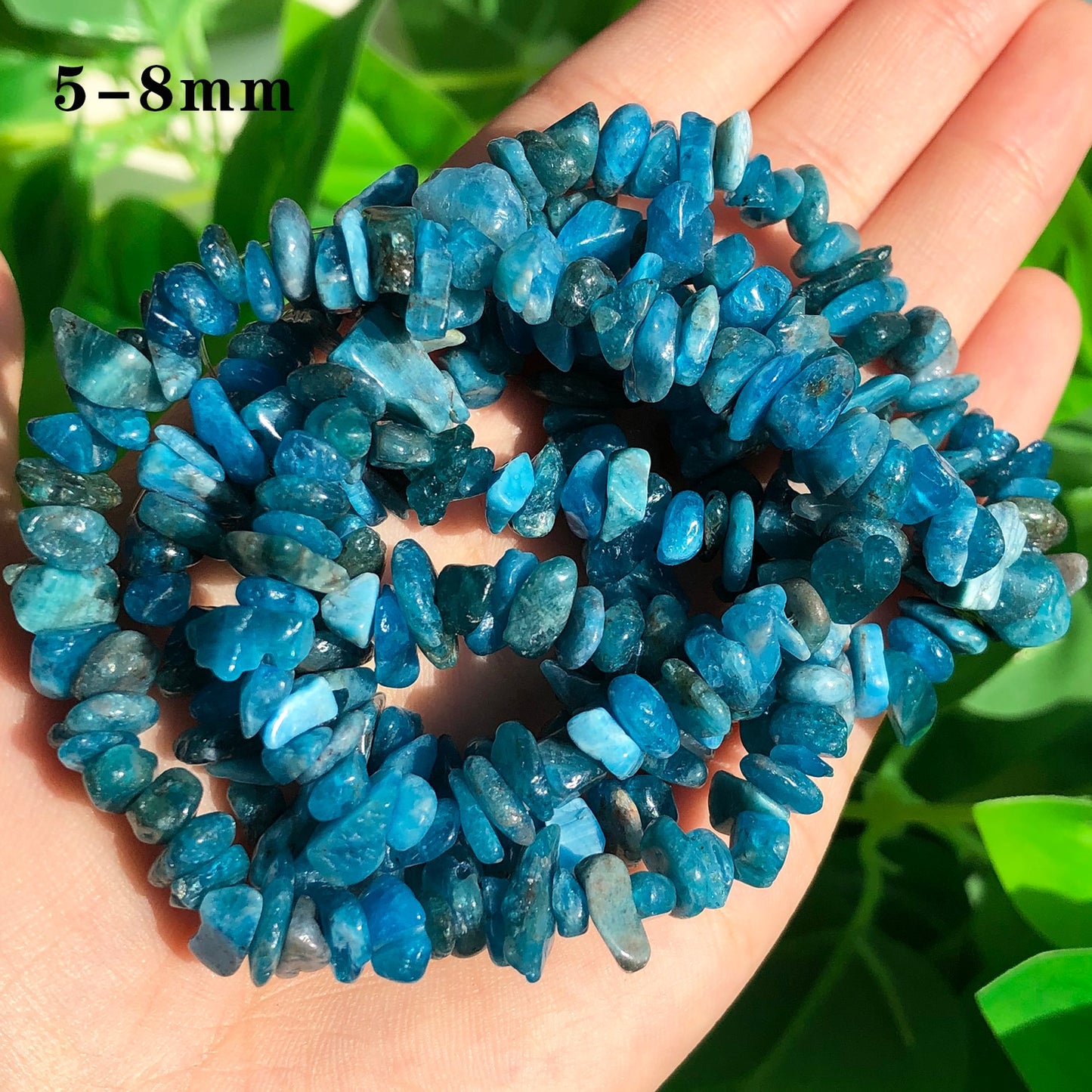 Natural Stone Blue Apatite Gem Beads Round Irregular Faceted Rondelle Loose Beads For Jewelry Making Diy Bracelets Accessories - KiwisLove