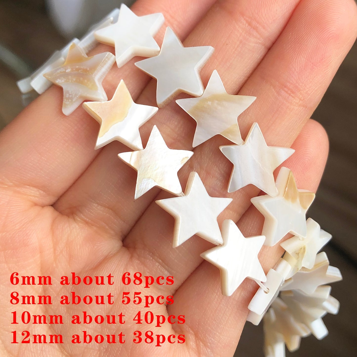 Natural White Freshwater Shell Beads Beads Heart Cross Star Round Mother Of Pearl Loose Beads for Jewelry Making DIY Bracelet - KiwisLove