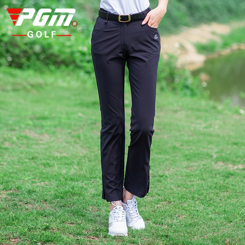 PGM Women Golf Pants Summer Ladies Slim Elastic Breathable Longs Trousers Sports Wear Clothing Casual Suit Clothes White KUZ072 - KiwisLove