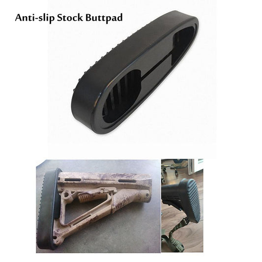 New Rubber Ribbed For AR15/M4 Rifle Shotgun Tactical Pad Stealth Slip Combat Buttpad Anti-slip Stock Buttpad Hunting Accessories - KiwisLove
