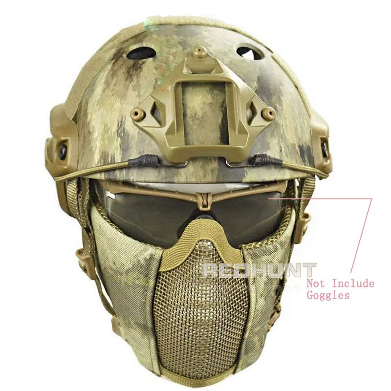 Tactical Helmet Mask Cs Airsoft Paintball Army War Game Motorcycle Hunting Solid Color Fast Helmet - KiwisLove