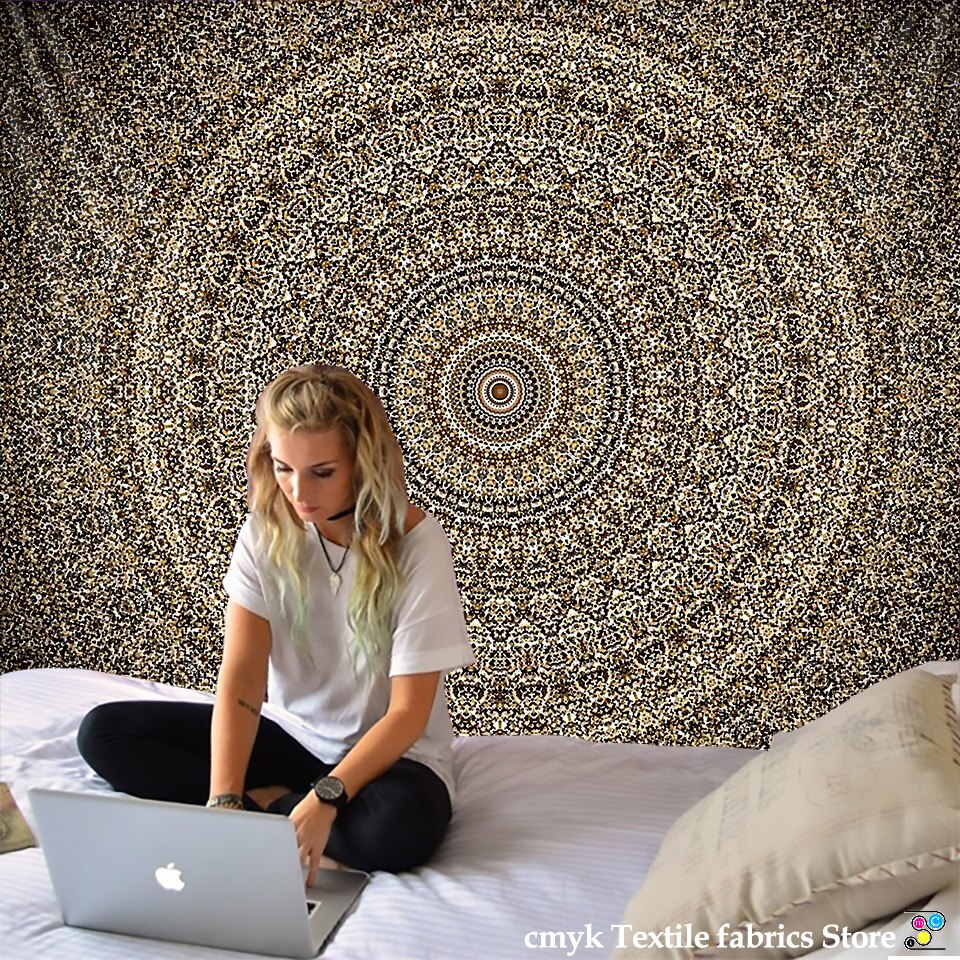 Hot New Indian Mandala Tapestry Hippie Home Decorative Wall Hanging Bohemia Beach Mat Yoga Mat Bedspread Table Cloth 210x148CM - KiwisLove