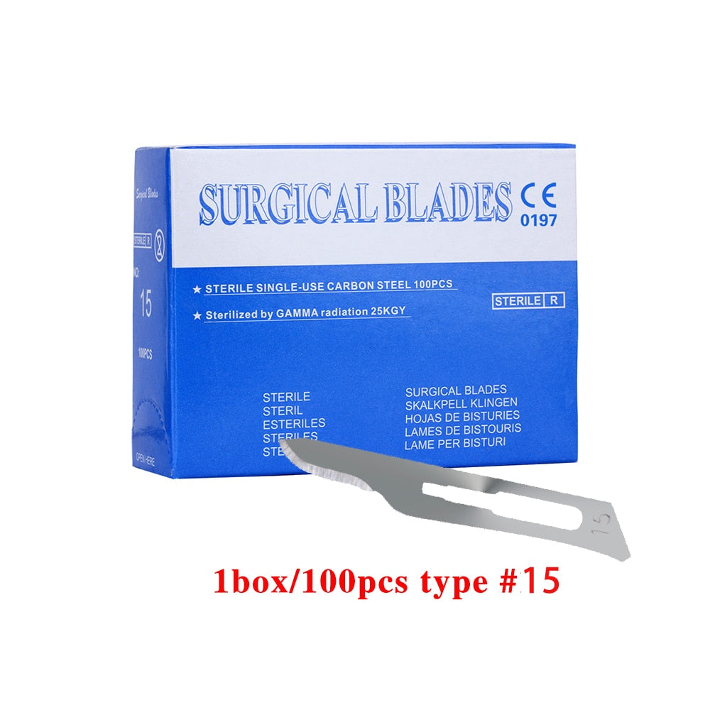 100pcs Scalpel Blades  Dental medical Surgical Scalpel Blades Sterilized - KiwisLove