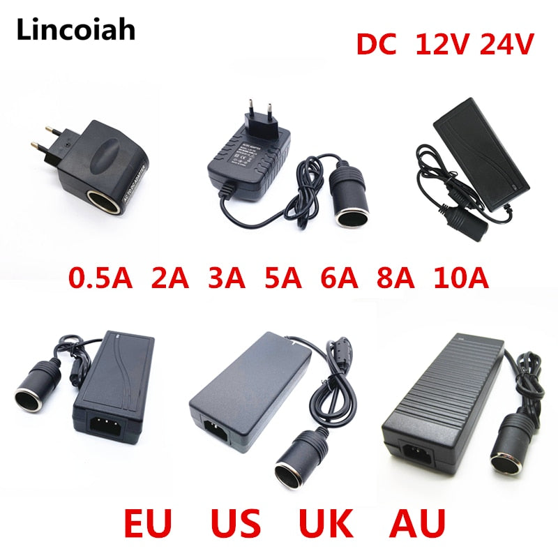 AC 100V-240V 100V 220V to DC 12V Car Cigarette Lighter AC/ DC Power Converter Adapter Inverter Power Supply Transformer 12 Volt - KiwisLove