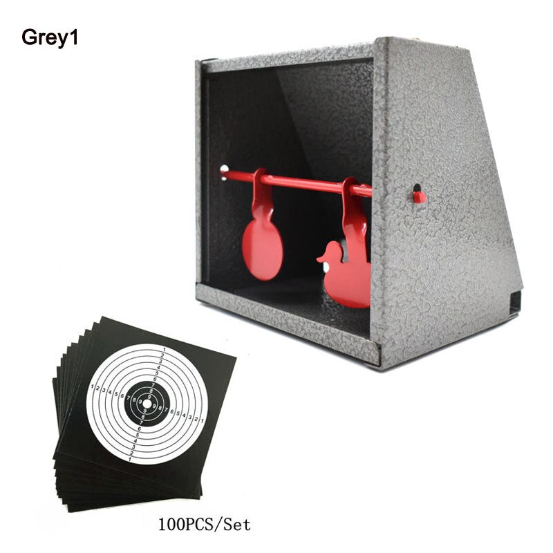 14x14cm Shooting Target 100pcs Paintball Paper BB Bullets Steel Self Resetting Target for Training/Rifle/Gun - KiwisLove