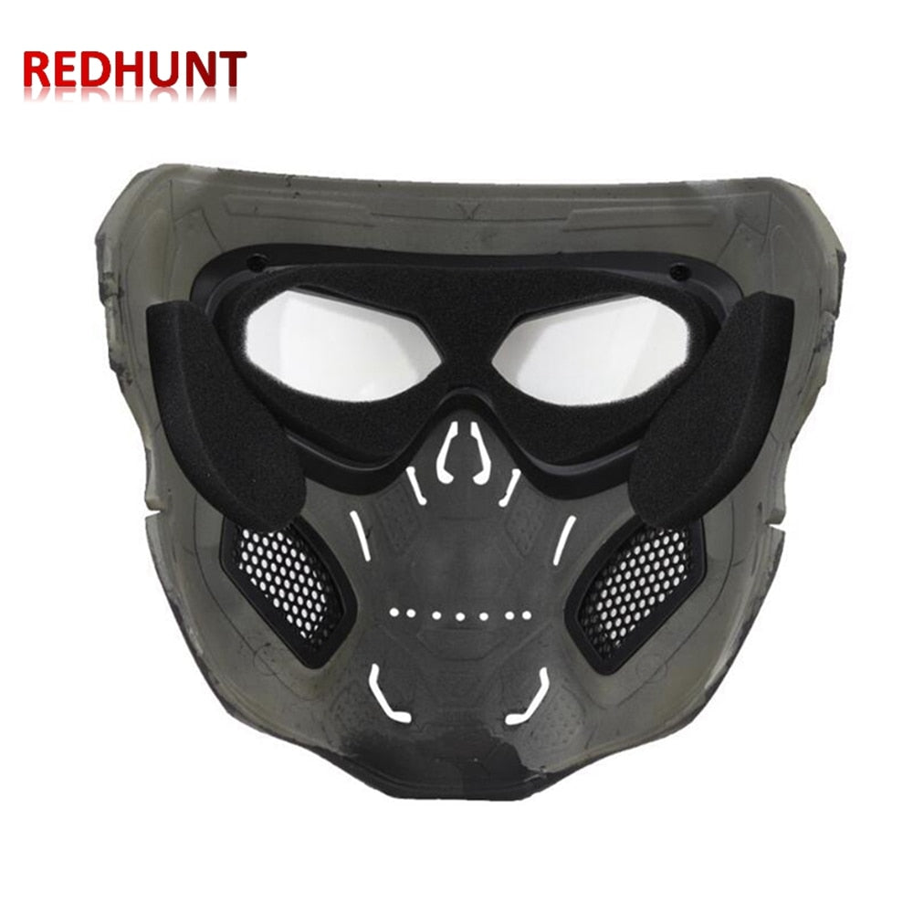 Airsoft Paintball Skull Skeleton Mask Tactical Full Face Mask with Eye Protection Helmet Mask FOR Paintball Game - KiwisLove