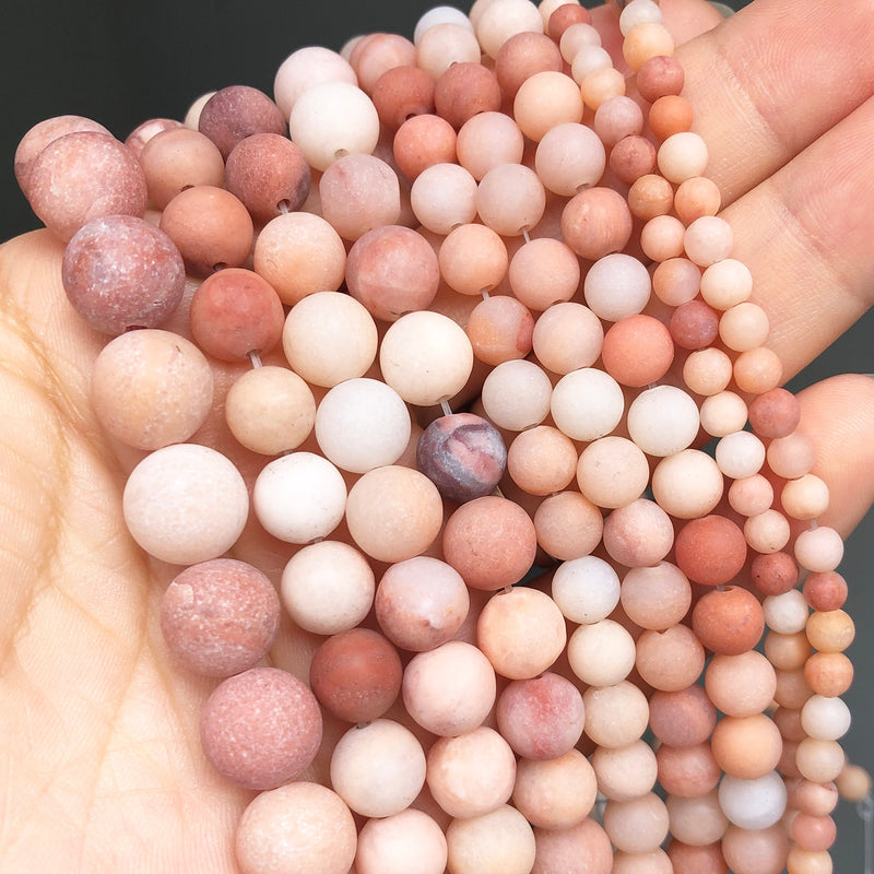 Natural Aventurine Stone Beads Purple Pink Green Jades Minerals Loose Beads For Jewelry Making DIY Bracelet Charm 4 6 8 10 12mm - KiwisLove