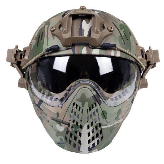 Tactical Helmet Military Airsoft Full Face Protection Helmet for Motorcycle Cycling Hunting Riding Outdoor Activities - KiwisLove
