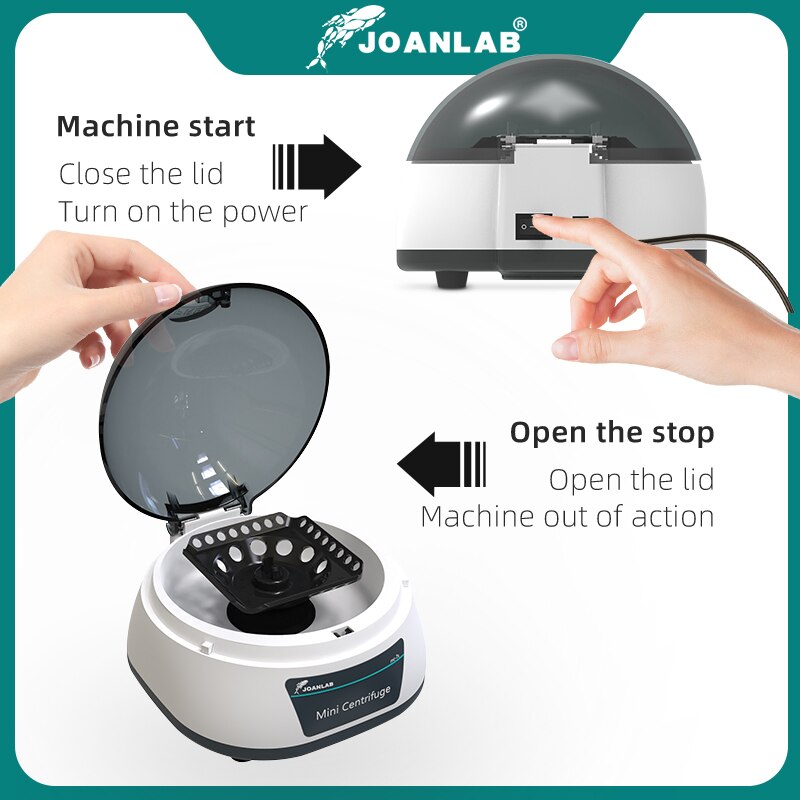 Pcr Micro Centrifuge Machine Digital High-speed Prp Plasma Centrifuge Lab 12000rpm 0.2/0.5/1.5/2ml Centrifuge Tube 110v To 220v - KiwisLove