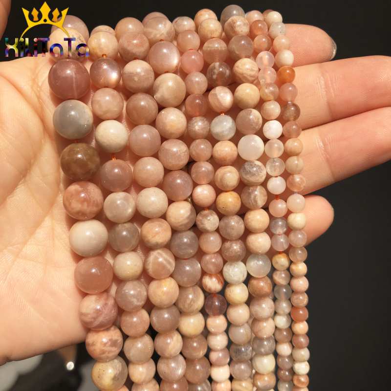 Natural Sun Stone Beads Round Loose Spacer Beads For Jewelry Making DIY Bracelets Necklace 15inches Strands 4mm/6mm/8mm/10mm - KiwisLove