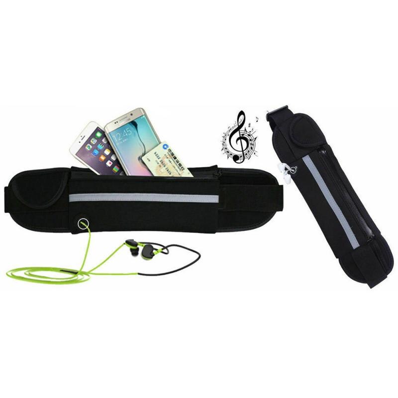 Running Bag Mini Fanny Pack Portable USB Earphone Waist Bag waterproof Phone Belt Case - KiwisLove