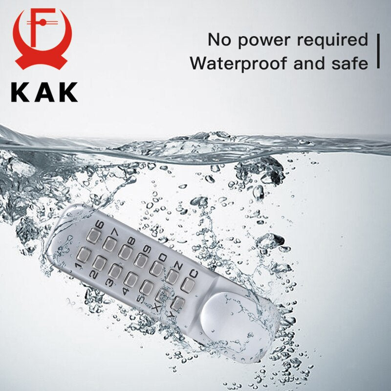 KAK Zinc Alloy Keyless Security Lock Anti-theft Door Lock Hardware Water-proof Mechanical Strongbox Password Safe Lock - KiwisLove