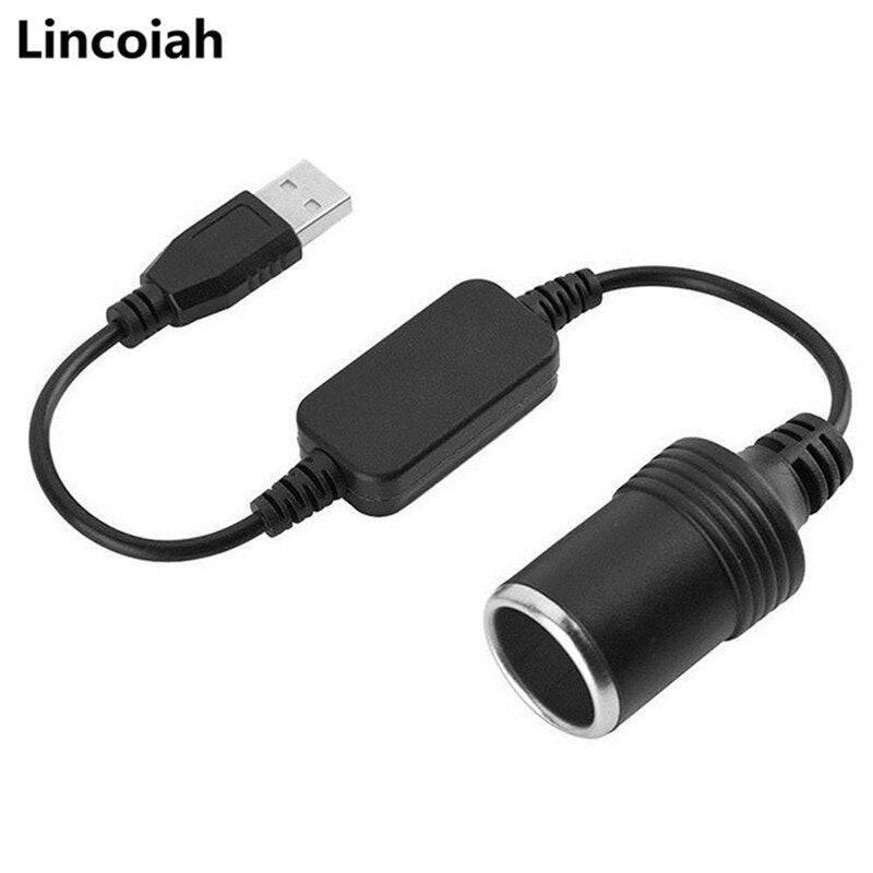 Converter Adapter Wired Controller USB Port to 12V Car Cigarette Lighter Socket Female Power Cord for Xiaomi Power Bank DVR - KiwisLove