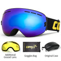 COPOZZ Brand Professional Ski Goggles Double Layers Lens Anti-fog UV400 Big Ski Glasses Skiing Snowboard Men Women Snow Goggles - KiwisLove