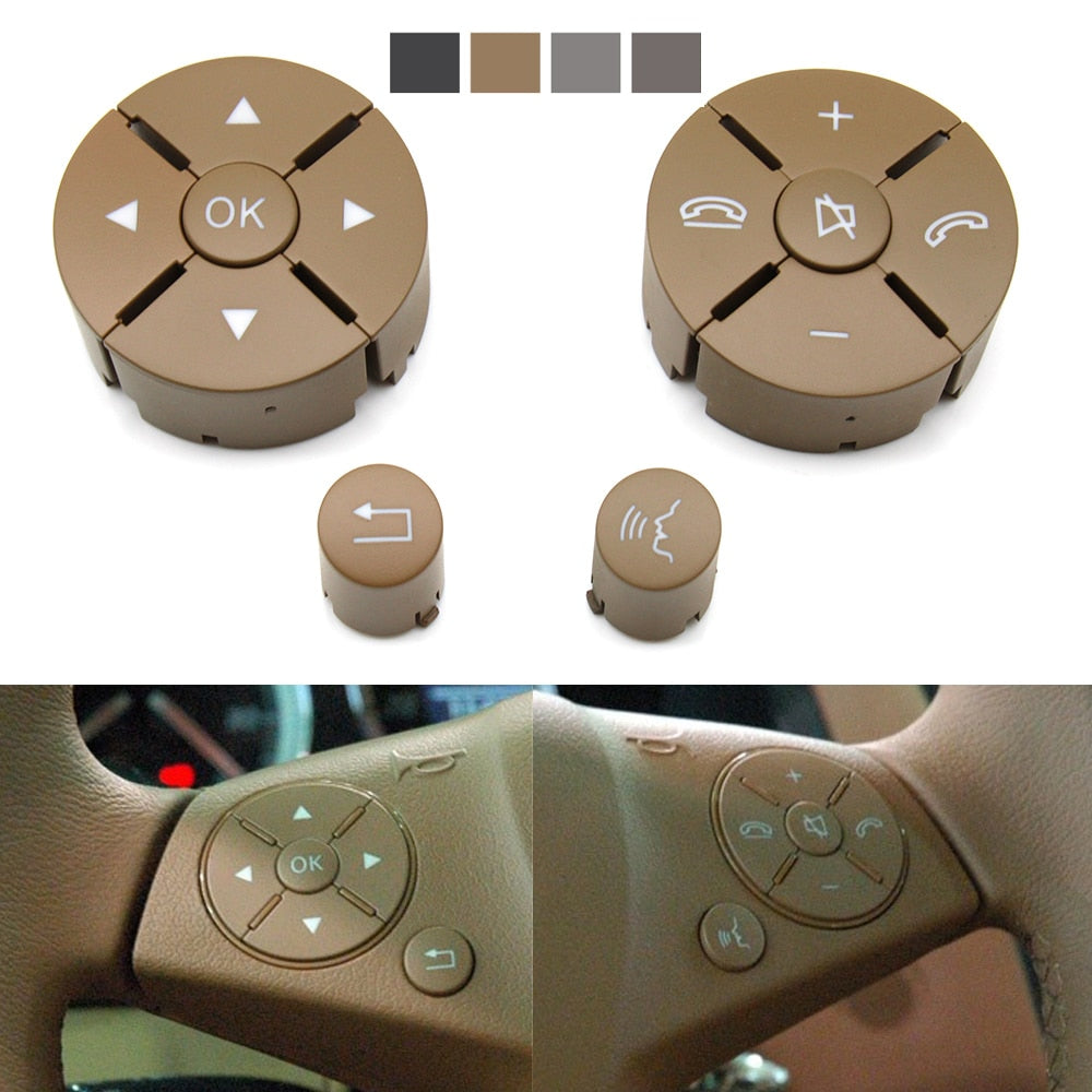 Car Steering Wheel Buttons Switch Cover Trim Repair Kit For Mercedes Benz 204 C Class GLK X204 E Class W212 - KiwisLove