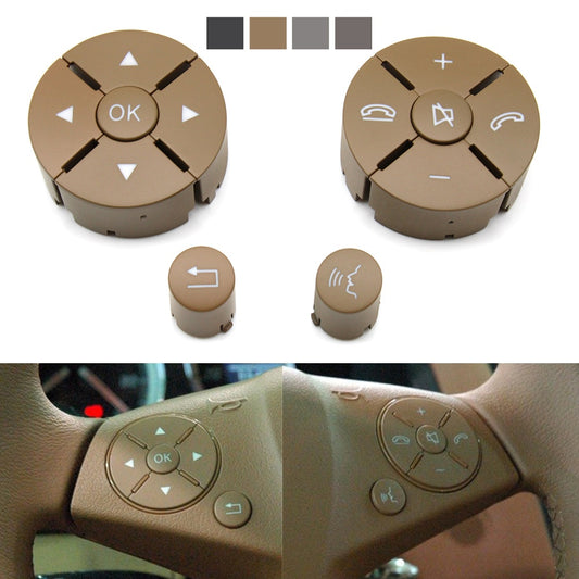 Car Steering Wheel Buttons Switch Cover Trim Repair Kit For Mercedes Benz 204 C Class GLK X204 E Class W212 - KiwisLove