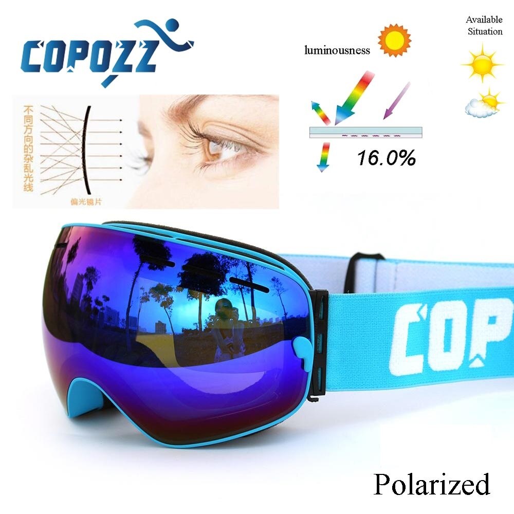 COPOZZ Brand Skiing Goggles Men Women Snowboard Goggles Glasses for Skiing UV400 Protection Snow Ski Glasses Anti-fog Ski Mask - KiwisLove
