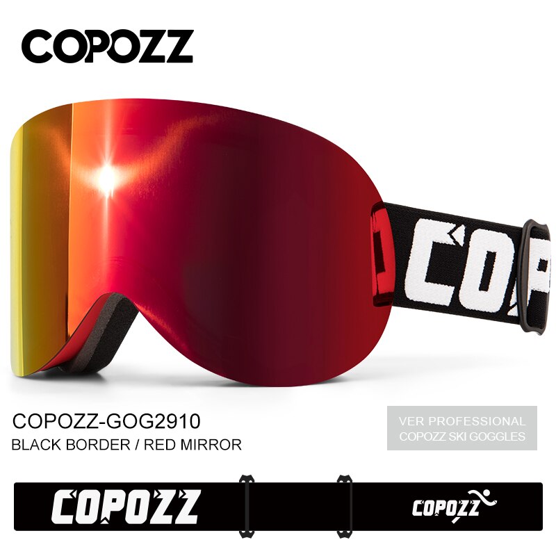 COPOZZ Ski Googles Snowboard Ski Glasses Men Women Anti-fog Cylindrical Snow Ski Goggles UV Protection Winter Sports Gafas Ski - KiwisLove