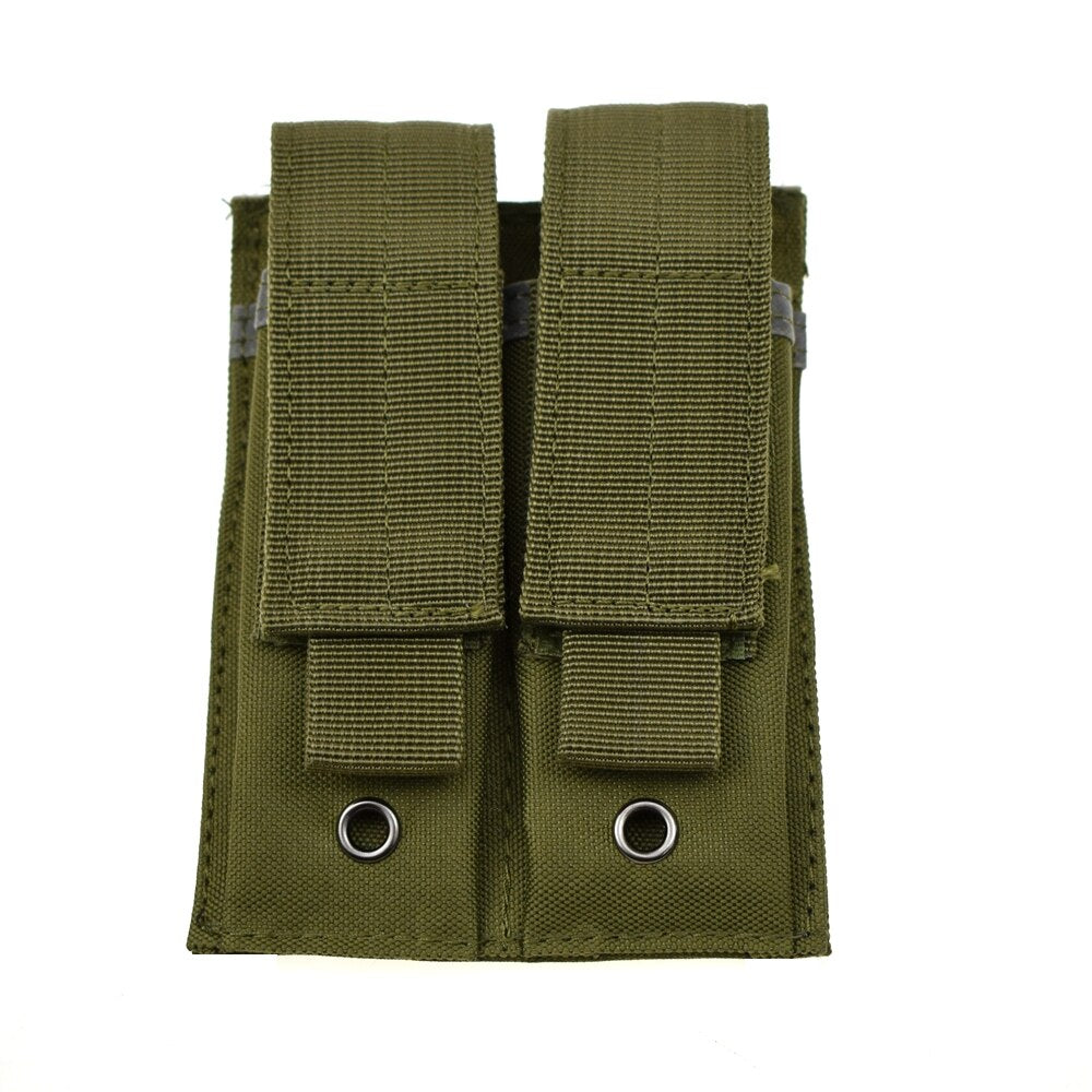 Hunting Airsoft Double Pistol Mag Pouch 5.56 9mm Tactical Molle Magazine Pouch for Outdoor Bag Vest Equipment Accessories - KiwisLove