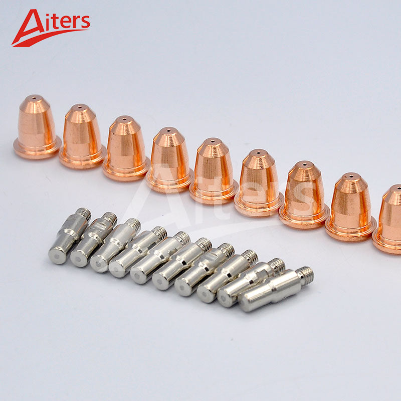 23PCS Trafimet S45 Plasma Cutter Torch Torch Tips Nozzle and Electrode Spacer Guide Retaining Cap Ring Consumables for S45 - KiwisLove