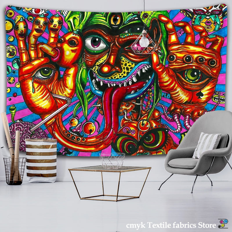 Mandela Wall hanging Tapestry psychedelic pattern yoga throw beach throw carpet Hippie Home Decor mandala Wall Tapestry Blanket - KiwisLove