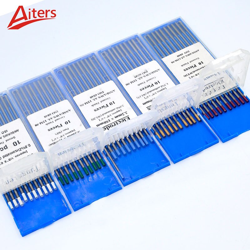 TIG Welding Parts WT20 WC20 WL20 WL15 WZ8 Tungsten Needle Electrode Argon Arc Red Head tungsten needle 3.2x150 175mm - KiwisLove