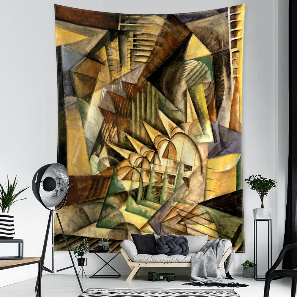 Mona Lisa Graffiti Tapestry Wall Hanging Boho Style Psychedelic Witchcraft Hippie Tapiz Bedroom Art Home Decor - KiwisLove