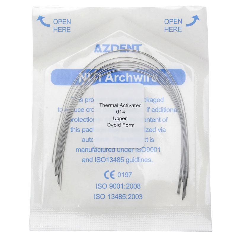 AZDENT 10Pcs/Pack Dental Niti Thermal Activated Round Arch Wire Oval Form Orthodontic Archwire Lower/Upper - KiwisLove