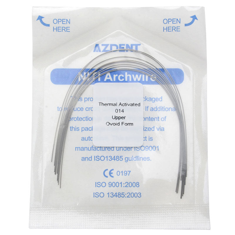 AZDENT 10Pcs/Pack Dental Niti Thermal Activated Round Arch Wire Oval Form Orthodontic Archwire Lower/Upper - KiwisLove