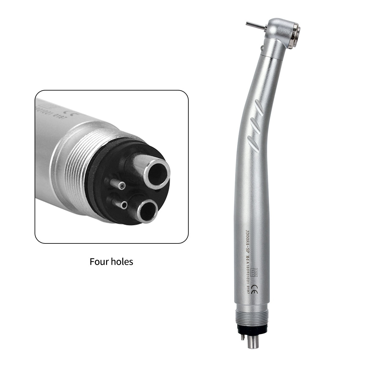 2/4 Holes Azdent Dental LED High Speed Handpiece E-generator Integrated Standard Head Push Button 3 Water Spray JD008A-SP - KiwisLove