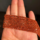 Natural Stone Beads 2 3 4mm Faceted Gold Sand Gem Loose Spacer Beads for Jewelry Making DIY Bracelet Earrings Accessories 15&#39;&#39;