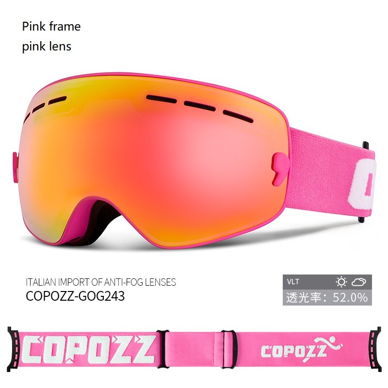 COPOZZ Kids Ski Goggles Small Size for Children Double UV400 anti-fog mask glasses skiing Girls Boys Snowboard goggles GOG-243 - KiwisLove