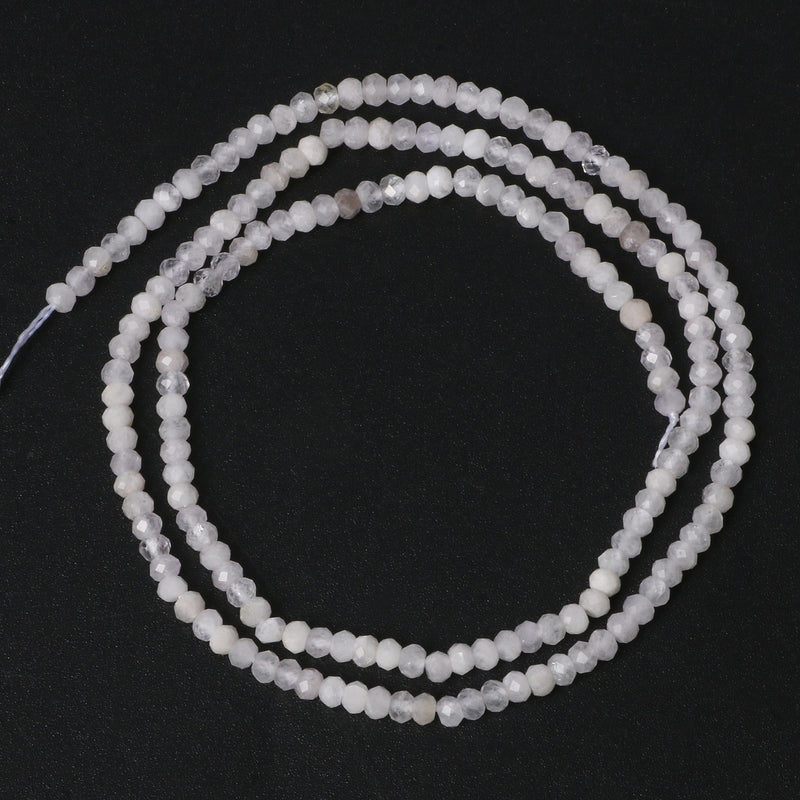 3*2mm Natural Stone Seed Beads Small Moonstone Turquoises Agates Opal Rondelle Beads for Jewelry Women Waist Bracelet Making Diy - KiwisLove