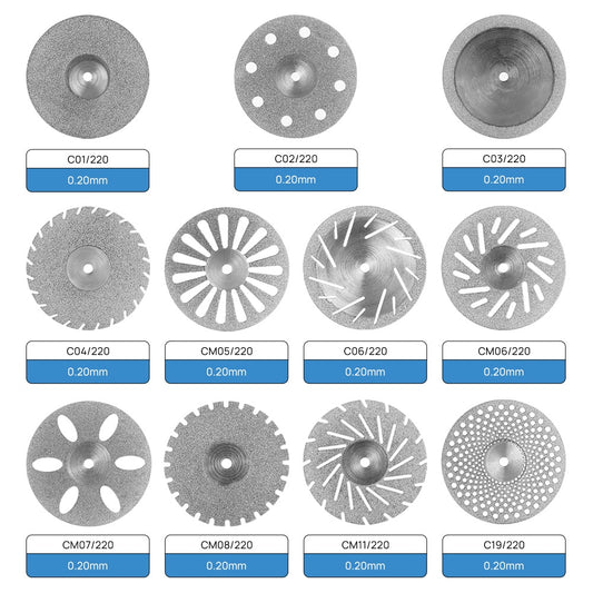 Azdent Dental Lab Polishing Shank Mandrel Burs Emery Disc Cutting Double Side - KiwisLove