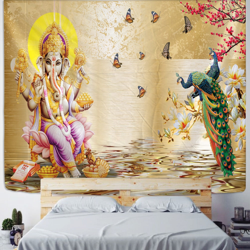 3D Printing Color Elephant Tapestry Wall Hanging Bohemian Hippie Mandala Living Room Art Room Home Decor - KiwisLove