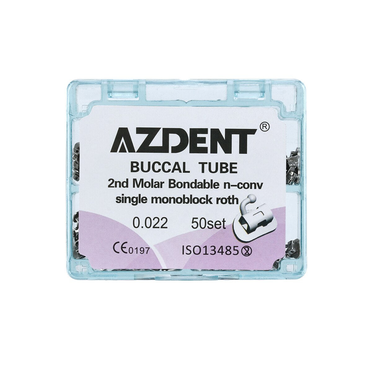 200Pcs=50Sets/Box Dental Orthodontic Inblock MIM Buccal Tube 1st/2nd Molar Bondable Non-Convertible Single Tube Roth - KiwisLove