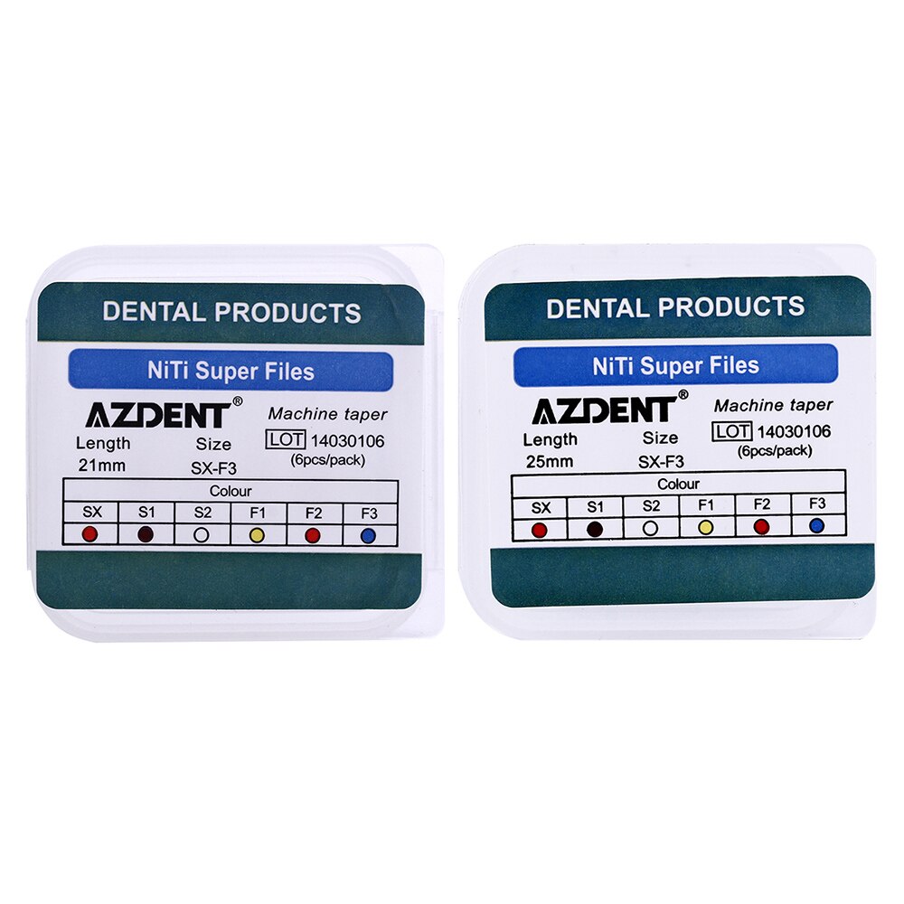 Dental Root Canal File SX-F3 21mm/25mm 6pcs/Pack NiTi Super Rotary File Machine Taper - KiwisLove