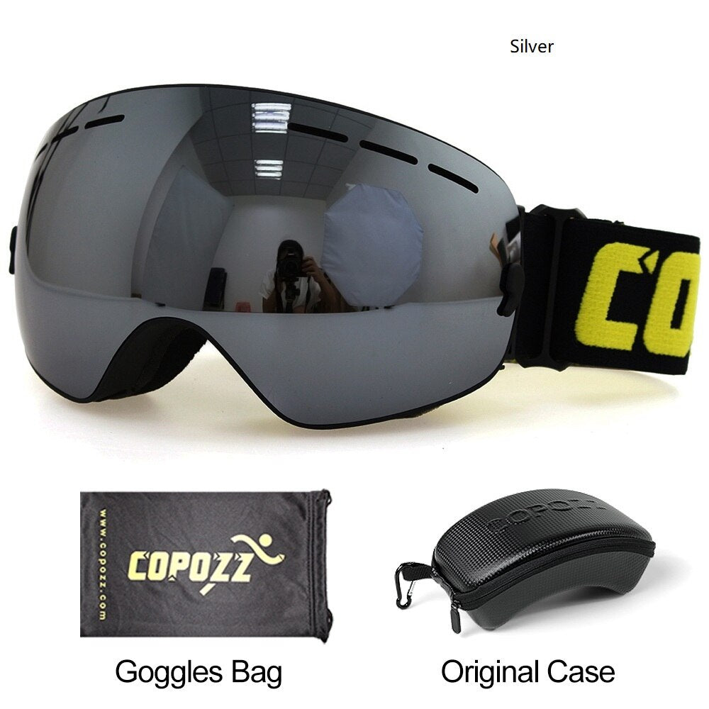 COPOZZ Brand Skiing Goggles Men Women Snowboard Goggles Glasses for Skiing UV400 Protection Snow Ski Glasses Anti-fog Ski Mask - KiwisLove