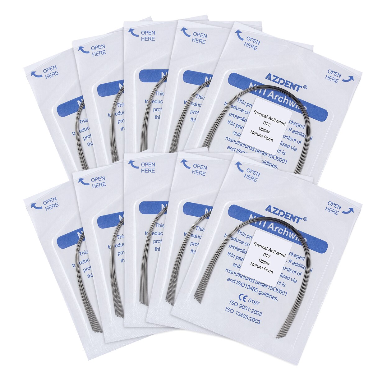 AZDENT 10 Pcs/Pack Dental Orthodontic Niti Thermal Activated Round Arch Wire Natural Form - KiwisLove