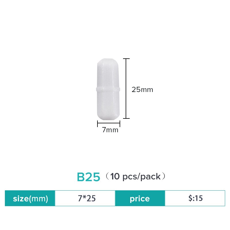 JOANLAB Official Store Magnetic Stirrer Stir Bar Size 15mm 20mm 25mm 28mm 30mm 35mm PTFE Magnetic Stirrer Mixer Stir Bars 10 pcs - KiwisLove