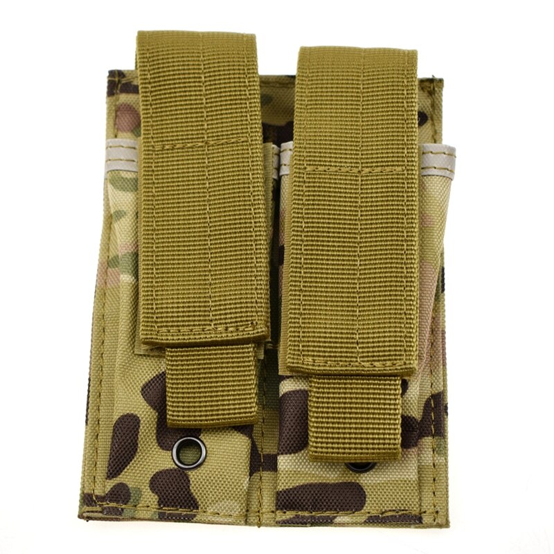 Hunting Airsoft Double Pistol Mag Pouch 5.56 9mm Tactical Molle Magazine Pouch for Outdoor Bag Vest Equipment Accessories - KiwisLove