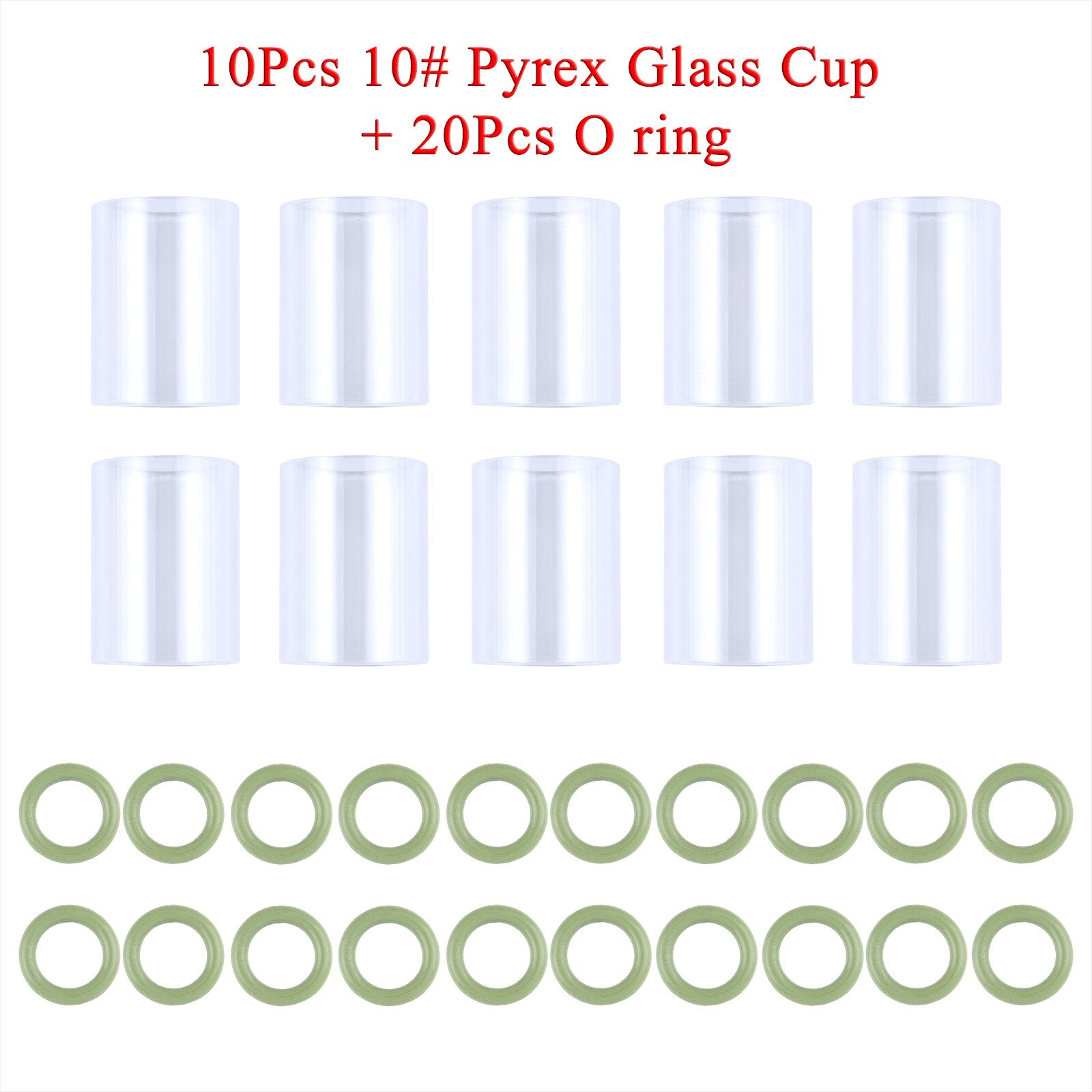 TIG10#High Temperature Glass Transparent Visualize Temperature Resistant O-rings For WP9/17/18/20/26 Stubby Gas Lens Consumables - KiwisLove