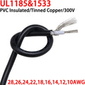 1M 28 26 24 22 20 18 16 14 12 10 AWG UL1185 1153 Shielded Wire Signal Cable Channel Audio Single Core Copper Shielding Wire - KiwisLove