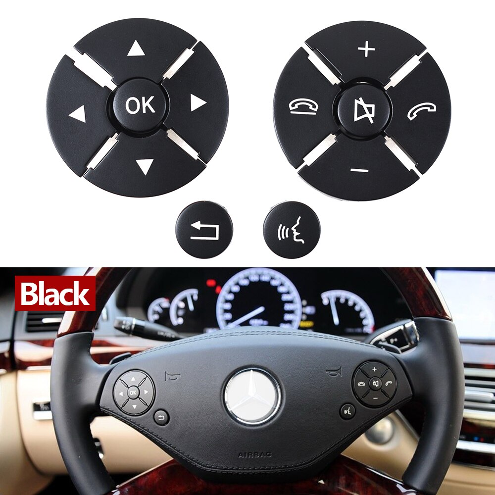 Car Steering Wheel Keys Control Button Cover Repair Kit For Mercedes Benz S CL Class W221 W216 S300 320 S400 S450 S500 - KiwisLove