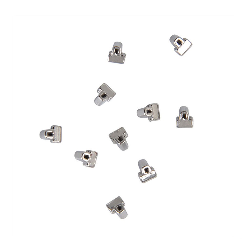 10Pcs/Pack Dental Crimpable Hooks Cross Tube Long Short Right/Left Stainless Steel Fixed on the Arch Wires - KiwisLove