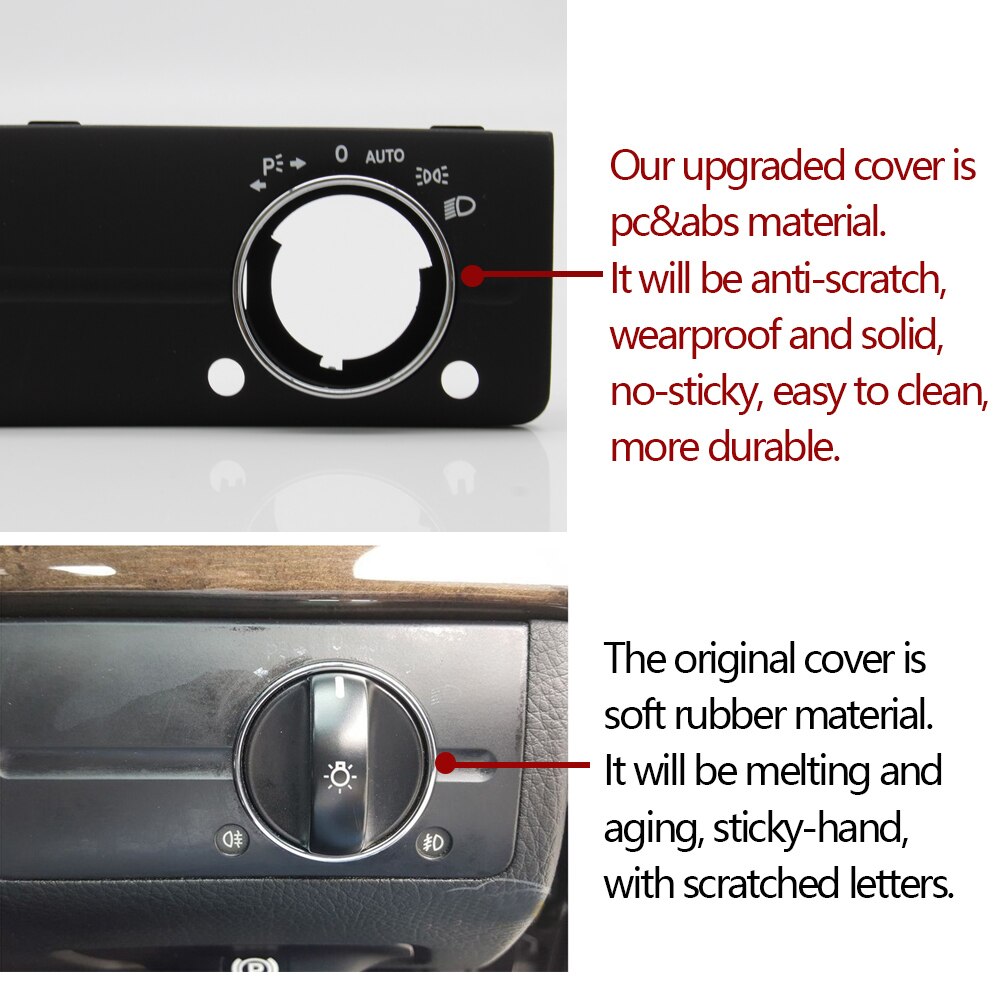 Right Steering Wheel RHD Cars Dashboard Lamp Headlight Switch Cover Trim For Mercedes Benz W211 E Class 320 350 550 2003-2008 - KiwisLove